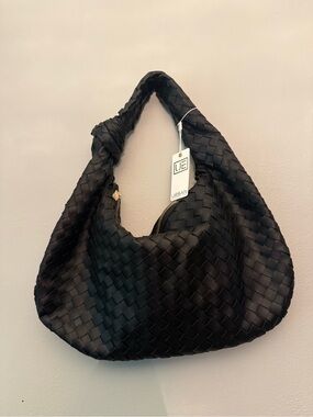 Urban Expressions Black Knotted Woven Hobo